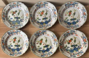 Set 6 piatti antichi modello Garofano Garofano Deruta Faenza - Foto 1 di 24