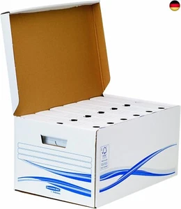 BANKERS BOX Set aus 1 Klappdeckelbox Maxi mit 6 Stück A4/A4+ Archivschachtel - Bild 1 von 6