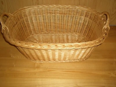 Baby- Wäschekorb groß Weidenkorb natur Weide,deutsche Handarbeit Gr.ca.99 x 65cm - Bild 1 von 4