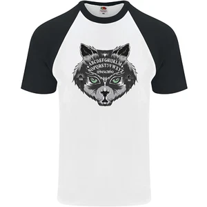 Camiseta De Béisbol S/S Para Hombre Ouija Gato Oscuro Negro Magia Vudú - Imagen 1 de 7