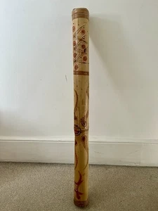 Rain Stick Maker Rattle Aboriginal Australian Hand Painted Musical Bamboo 32” - Picture 1 of 3