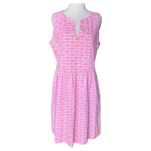 Vestido para mujer Vineyard Vines forrado rosa neón plisado pez talla 10 100 % algodón - Imagen 1 de 11