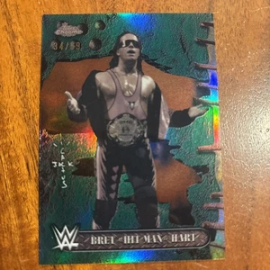 Bret Hart Refractor /99 Topps Chrome Cactus Jack WWE 2025 Green Refractor - Bild 1 von 2