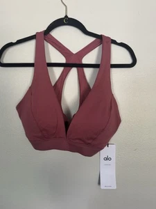 Reggiseno sportivo Alo Yoga nuovo con etichetta Mars Clay Large - Foto 1 di 4
