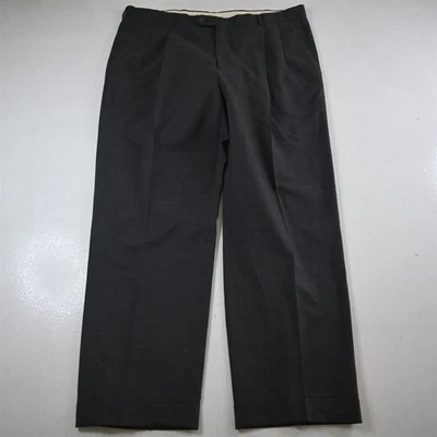 Pantalones para hombre Hart Schaffner Marx 38x32 gris lana corte completo holgados plisados cintura alta Foto 1 de 4