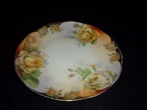 1910 Royal Rudolstadt Prussia 8 1/2" Plate - Hand Painted Pink Roses Gold Trim - Picture 1 of 5