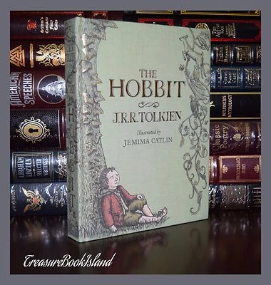 Hobbit By J.R.R. Tolkien Illustrated by J. Catlin Cloth Bound Hardcover Gift - Image 1 of 4