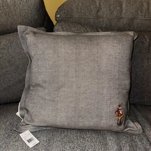 NWT Ralph Lauren Turner Black Gray 20x20 Decorative Throw Pillow $145 - Picture 1 of 6