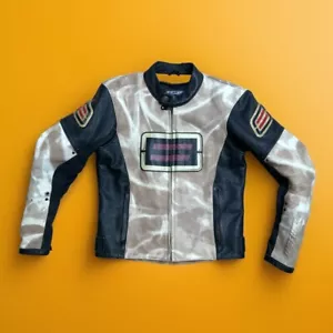 Original SHIFT Padded All Leather Motorcycle Jacket Street Racing Desert Camo Tan - Bild 1 von 24