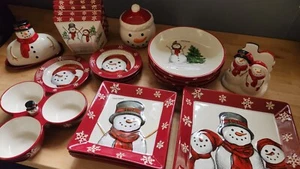 St Nicholas Square Yuletide Snowman Dinnerware Collection - Pick Your Pieces - Picture 1 of 57