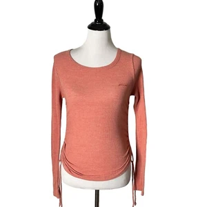 ROSA Victoria's Secret maglia waffle rosa increspato cravatta lati donna taglia XS - Foto 1 di 12