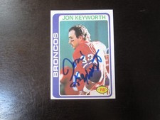 1978 Topps # 328 Jon Keyworth Autograph Signed Auto Card (M2) Denver Broncos