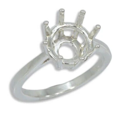 (9mm - 20mm)   Round Deep Cut Ring Setting (Ring Sizes 5-11) - Image 1 of 3