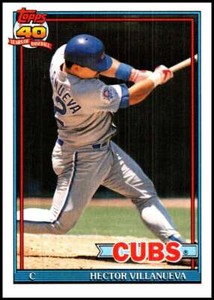 1991 Topps #362 Hector Villanueva Baseball Chicago Cubs 