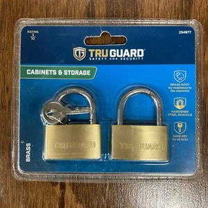 Wordlock, Tru-Guard, paquete de 2, 1-9/16" 40 mm de ancho, candado de latón de cuerpo sólido, 1940T - Imagen 1 de 2