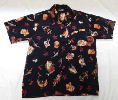 Dragonfly Clothing Co. Traditional Tattoo Large Men's Shirt Sailor Jerry & More - Image 1 of 4