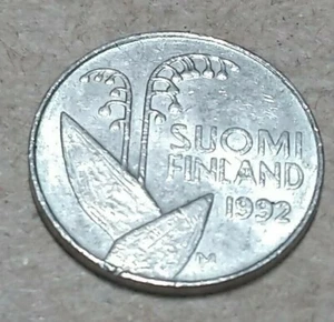 1992 Finland 10 Pennia Penni Suomi Finland Coin #A19 - Picture 1 of 5