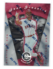 1997 PINNACLE TOTALLY CERTIFIED PLATINUM RED #69 JUAN GONZALEZ /3999 RANGERS