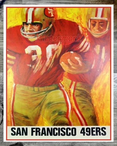NFL REPRINT Vintage San Francisco 49ers Poster Color 8 X 10 Photo Picture Print Cover