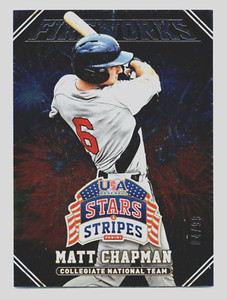 2015 USA Stars and Stripes Matt Chapman Numbered #4/99 card 17 Toronto Blue Jays