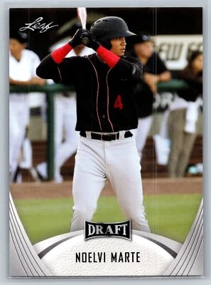 2021 Leaf Draft Noelvi Marte Rookie Mariners Reds RC #12 - Image 1 of 2