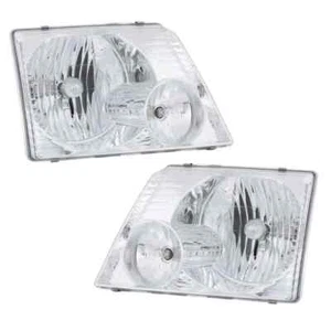 Driver and Passenger Side Headlights For Ford Explorer 2002-2005 Halogen w Bulbs - Picture 1 of 5