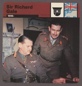 Sir Richard Gale  Edito Service Card Second World War II Person