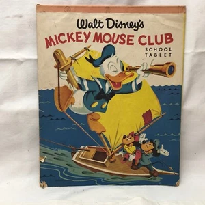 Vintage Walt Disney Mickey Mouse Club School Tablet - Picture 1 of 10