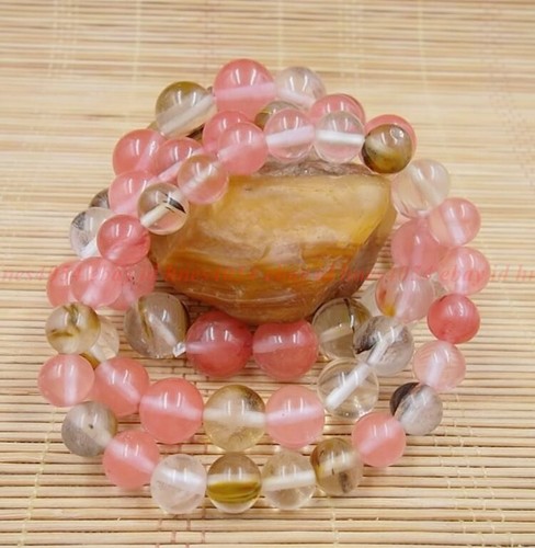 VALENTINO Bracciale 6 8 10 12 14 mm multicolore anguria tormalina gemme rotonde perline 7 5 pollici