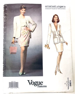 VOGUE - Paris Original - Jacket & Skirt - Emanuel Ungaro - Size 12 - No. 1085 - image 1 of 4