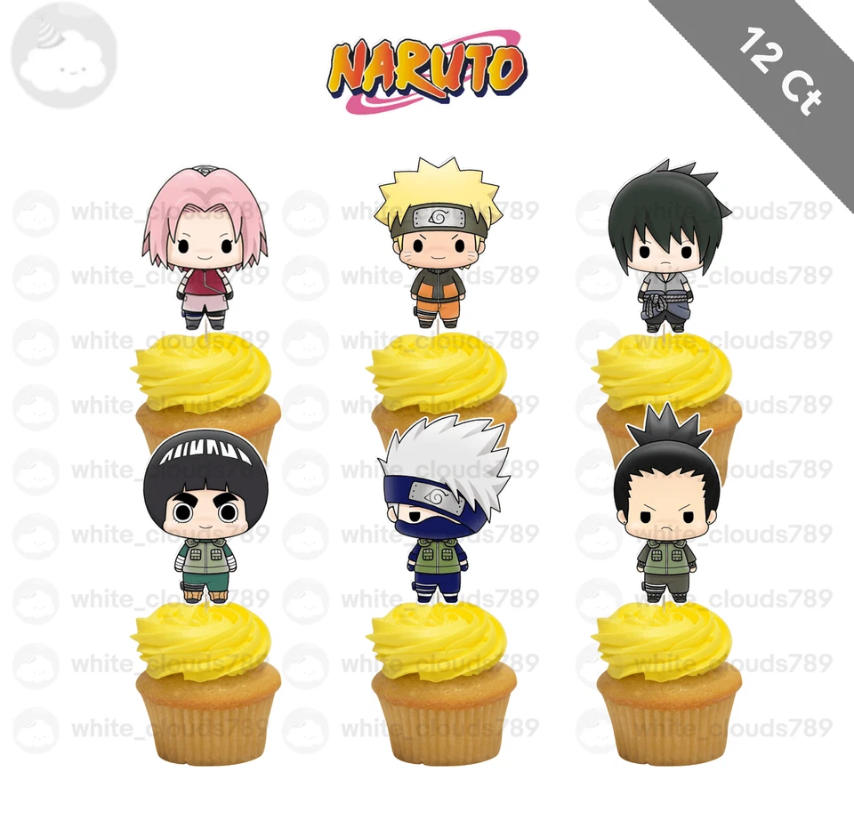 12 Naruto Cupcake Topper Comida Fiesta de Cumpleaños  Foto 1 de 1