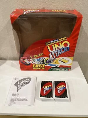 UNO ATTACK! ELECTRONIC CARD GAME 2005 VERSION 100% COMPLETE TESTED WORKS FREE SH - Image 1 of 4