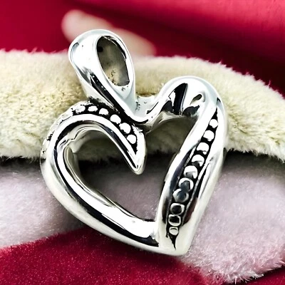 925 STERLING SILVER HEART PENDANT LIGHTWEIGHT, CHAIN SOLD SEPARATELY 1559 - Image 1 of 3