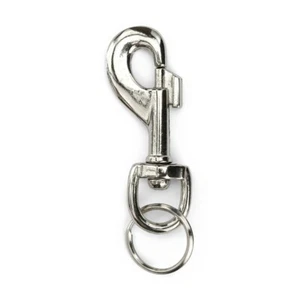 Llaveros, carteras con clip de resorte de gancho giratorio enchapado en níquel de 3 1/2" - - Imagen 1 de 4
