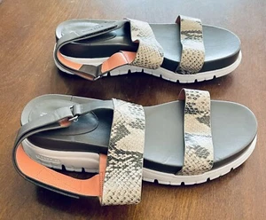 COLE HAAN Zerogrand SNAKEPRINT Platform SANDALS in Gray (WOMEN’S Size 9 US) NWOB - Picture 1 of 15