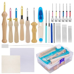 35PCS Punch Needle Embroidery Kit Sewing Tool for Floss Cross Stitching Beginner - Picture 1 of 7
