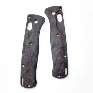 Hot 1 Pair Custom Made 3K Blue CF Handle Scales For Benchmade Bugout 535 Knives - Picture 1 of 3