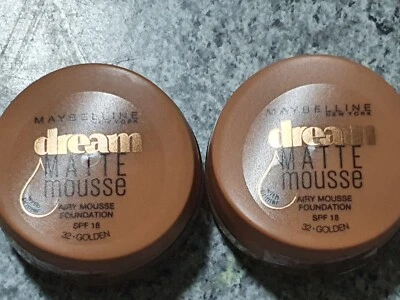 2 x GOLDEN MAYBELLINE DREAM MATT MOUSSE 18ml - KOSTENLOSER VERSAND.
