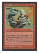 MTG Mirage FINAL FORTUNE Rare Red Instant Card NEW Never Play WOC Collector