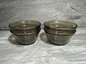 Vintage Anchor Hocking Brown Glass 1034 Custard Cup 6oz Set Of 4 - Picture 1 of 7
