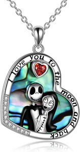 Nightmare Before Christmas Necklace Gifts Sterling Silver Jack Skellington