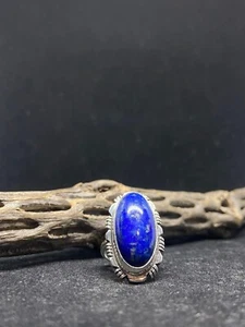 Indianer Navajo Lapislazuli Sterlingsilber Ring Größe 8,25 - Bild 1 von 10