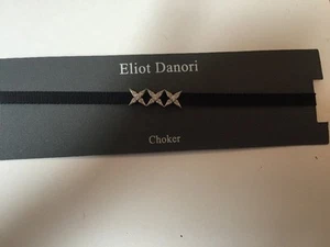 $60 Eliot Danori Choker Necklace Pave Ribbon #66 - Picture 1 of 5