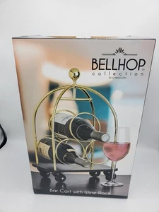 Bellhop Collection By Godinger Bar Cart W Wine Rack, 15.75" X 9.90" X 6.70" - Picture 1 of 2