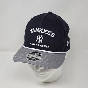New Era 9Forty New York Yankees M Crown A Frame Rope Snapback Mütze Cap Schwarz Grau - Bild 1 von 8