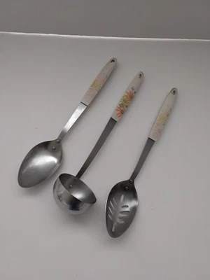 Cucharón y 2 cucharas Ekco de colección jardín rural flor margarita MCM Foto 1 de 4