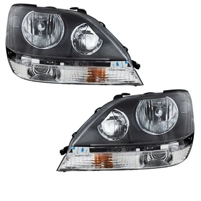 For 99-00 RX300 Halogen Headlight Headlamp Non-HID Head Light with Bulb SET PAIR - Image 1 of 4
