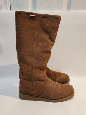 Женские коричневые замшевые сапоги до середины икры Juicy Couture, подкладка из овчины, размер 9 - Изображение 1 из 4