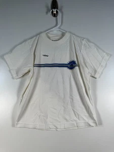 Vtg Adidas Kids Boys Crewneck Logo Short Sleeve T Shirt White Sz Small 15x19 - Picture 1 of 16