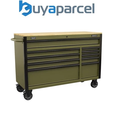 Sealey AP5210KBE Superline PRO Mobile Trolley with Wooden Worktop & Power Bar 10 - Image 1 of 4